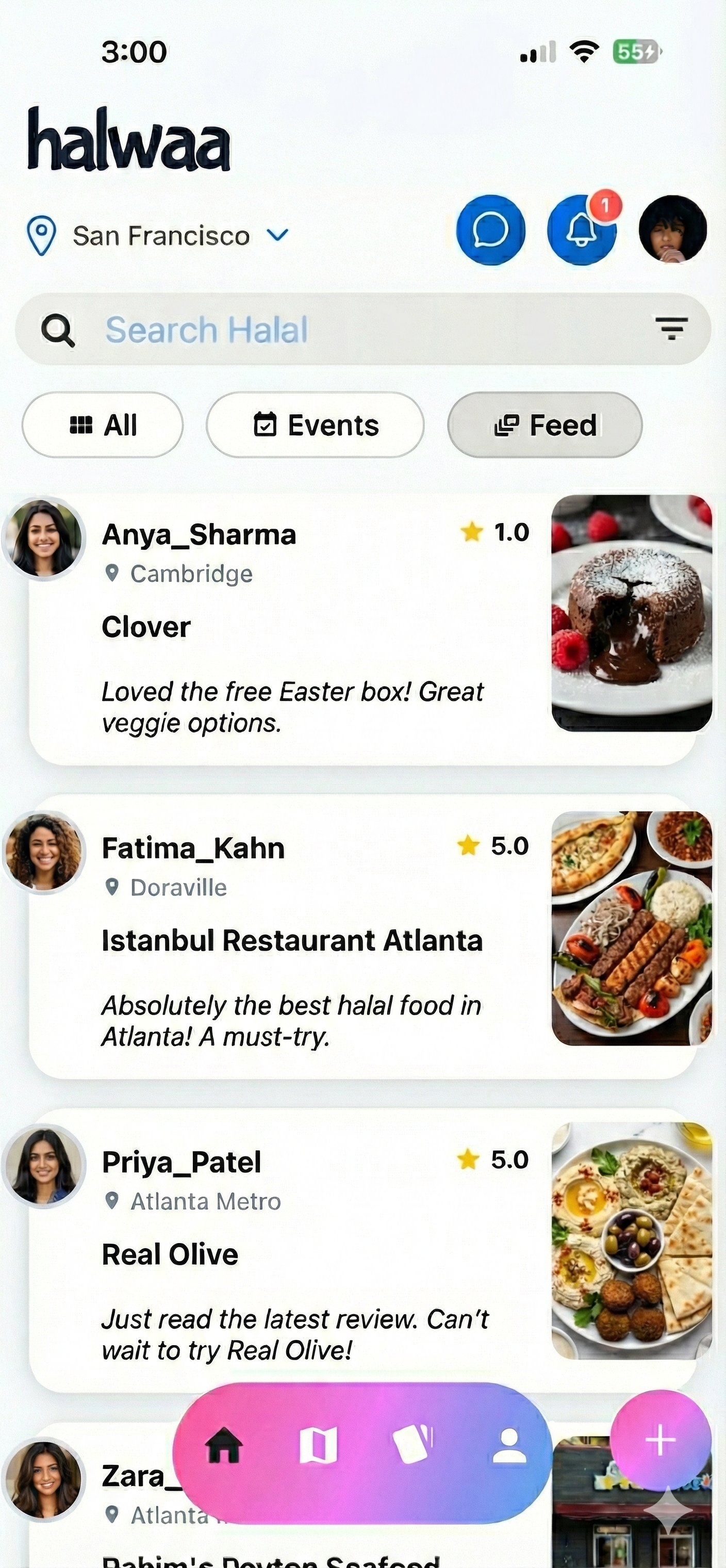 Halwaa Feed UI Screenshot